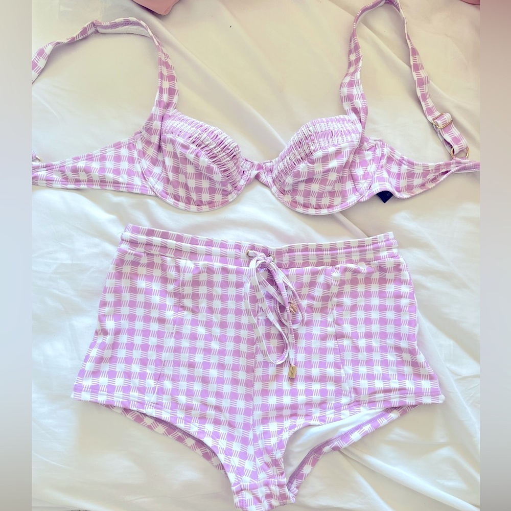 Light purple high waist bikini
